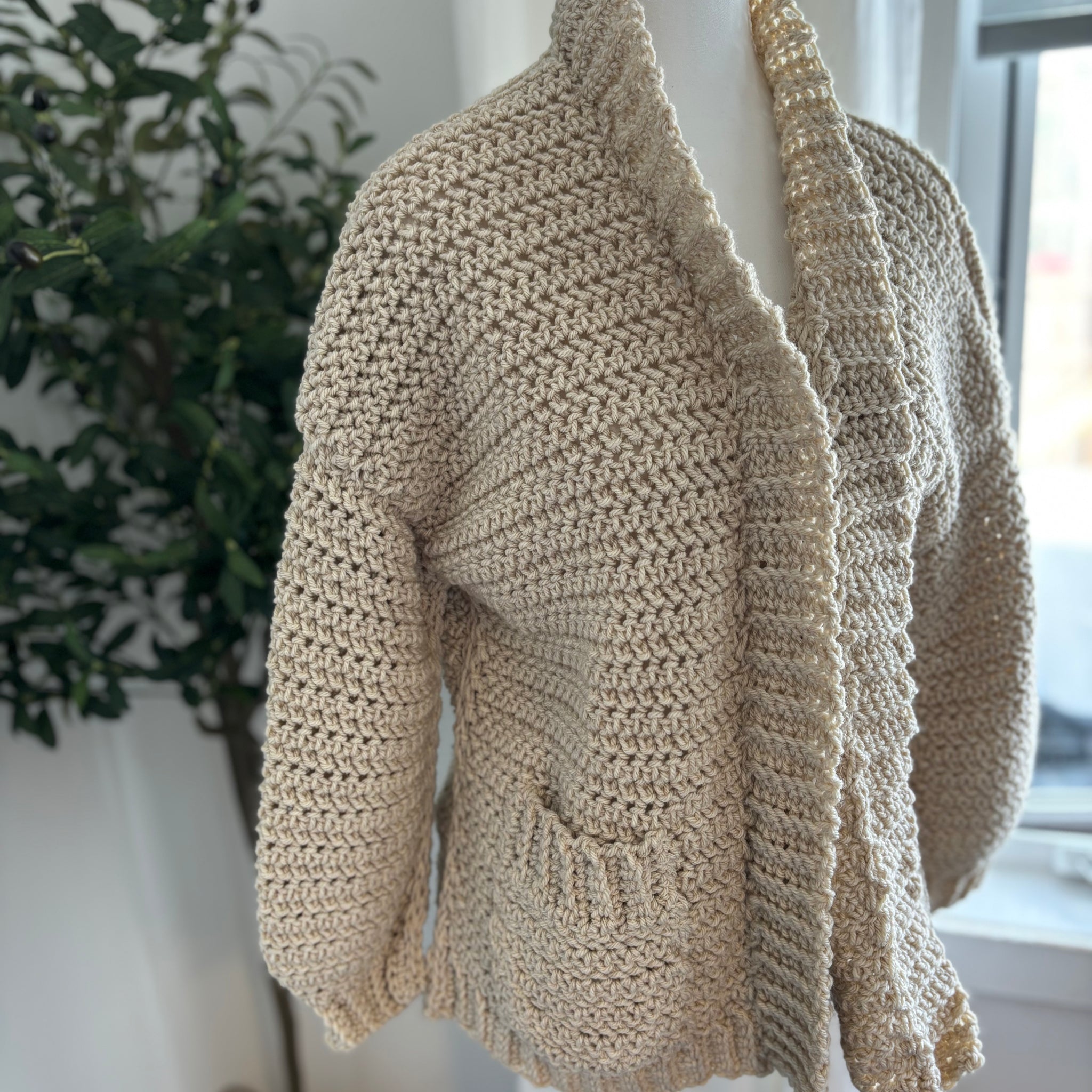The Essential Ease Cardigan x Light Brown