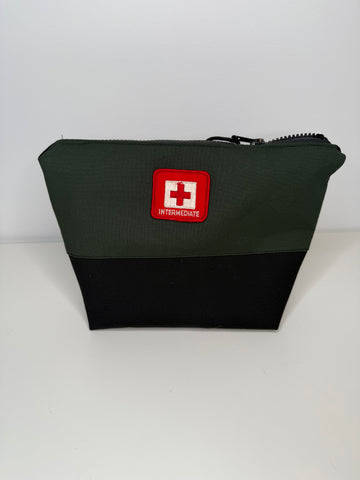 Zip Pouch- Vintage Red Patch