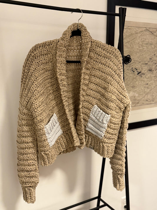 The Resolution Cardigan- Brown & Blue