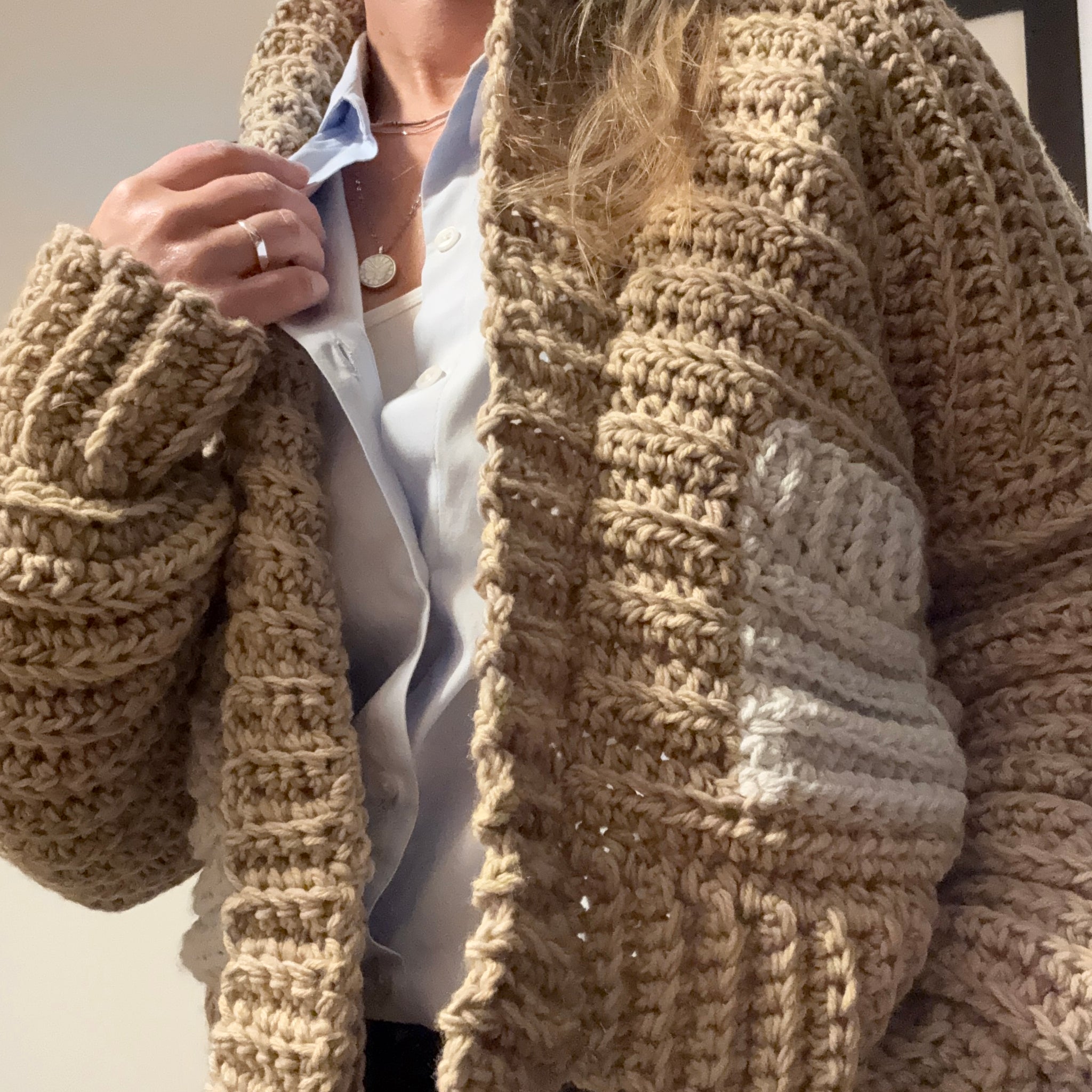 The Resolution Cardigan- Brown & Blue