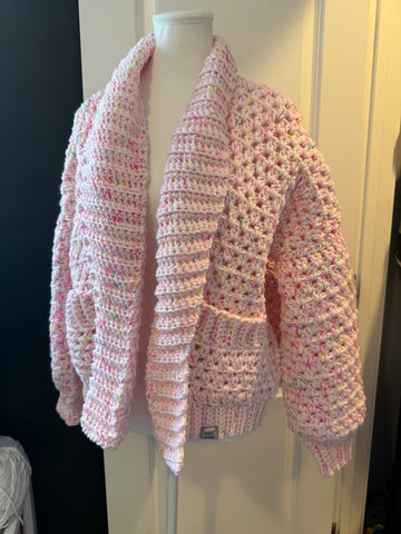 The Essential Ease Cardigan- Pops of Pink